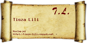 Tisza Lili névjegykártya