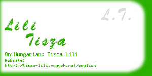 lili tisza business card